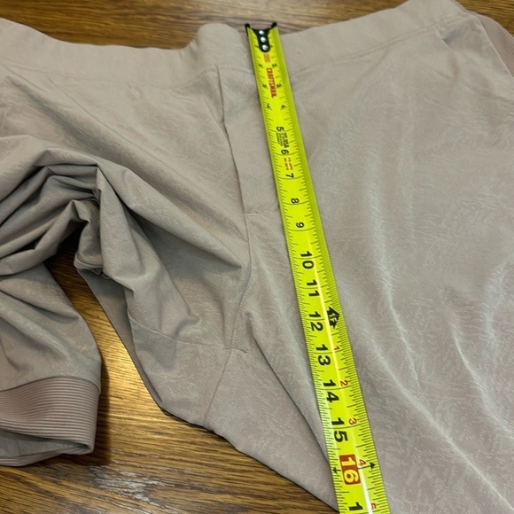 Athleta Brooklyn Textured Pant High Ankle Latte Grain Camo Pink Size 18 - Picture 14 of 14